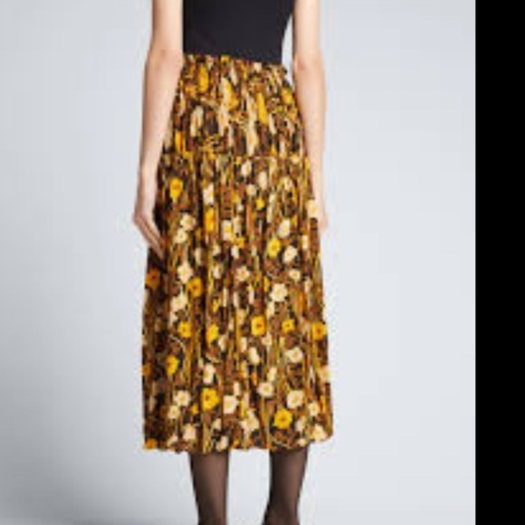 Rebecca Taylor NWT Floral Mesh Midi Skirt in Daphne Fleur Blanc - Picture 11 of 13